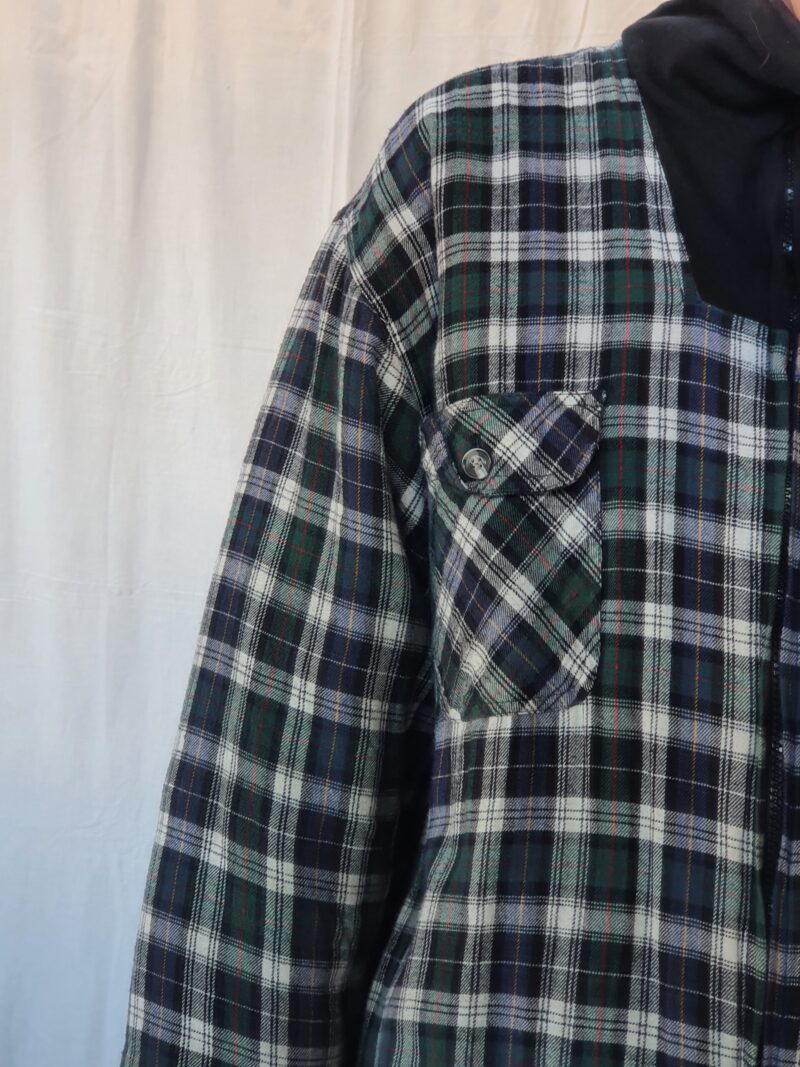 padded checkered oversize shirt jacket, vintage fashion