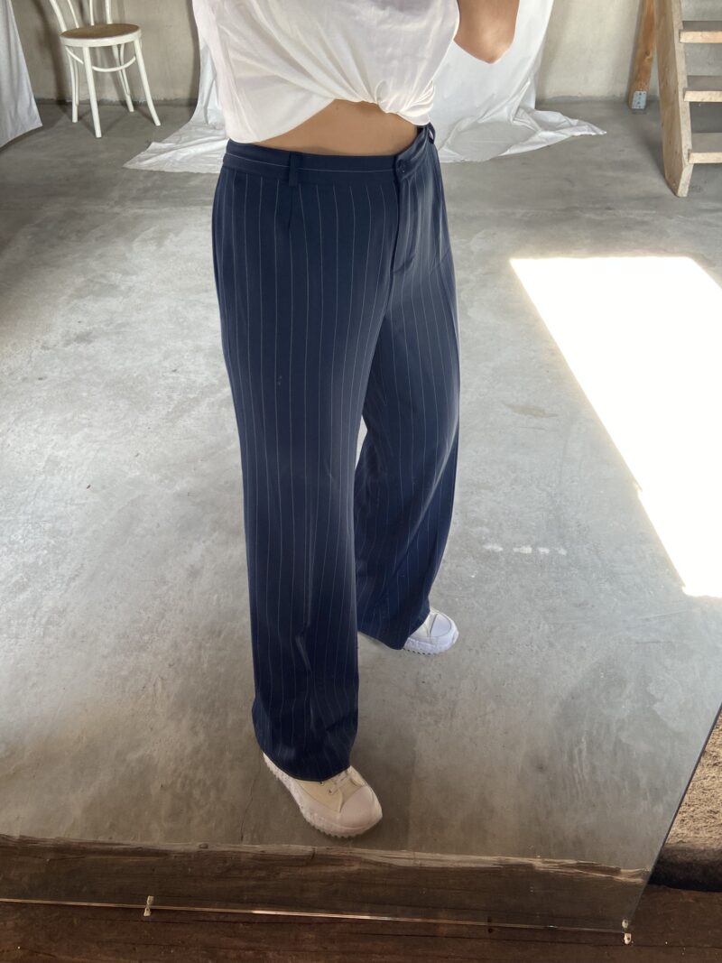 stripped tailored pants, vintage fashion