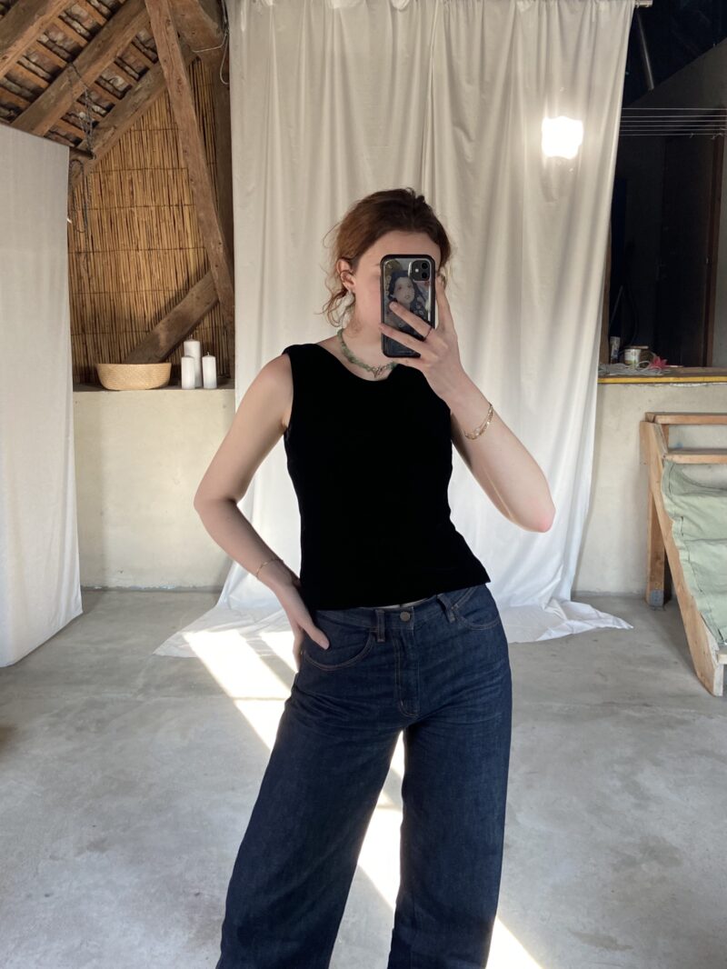 black velvet top, vintage fashion